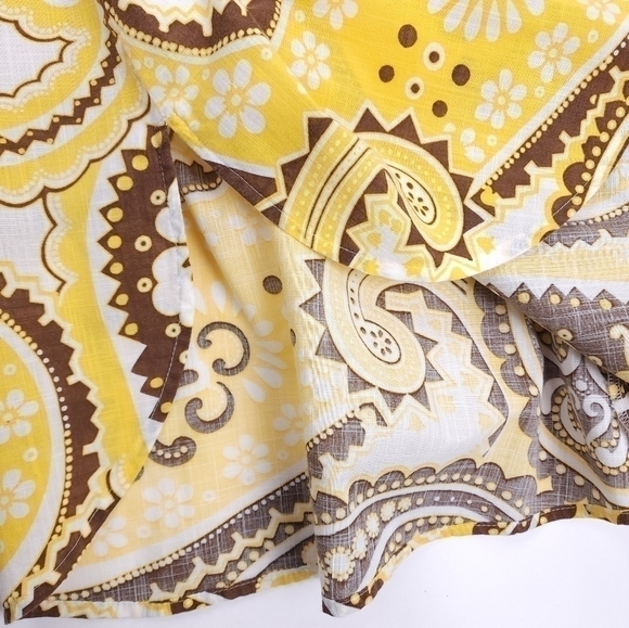 TALBOTS Petites Yellow White Brown Skirt Size 6p - Picture 12 of 16